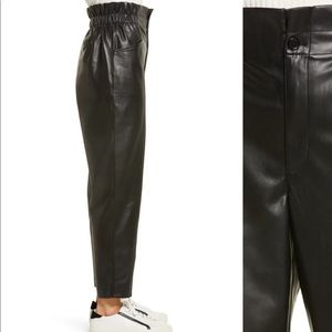 MadeWell vegan faux Leather paper bag pants